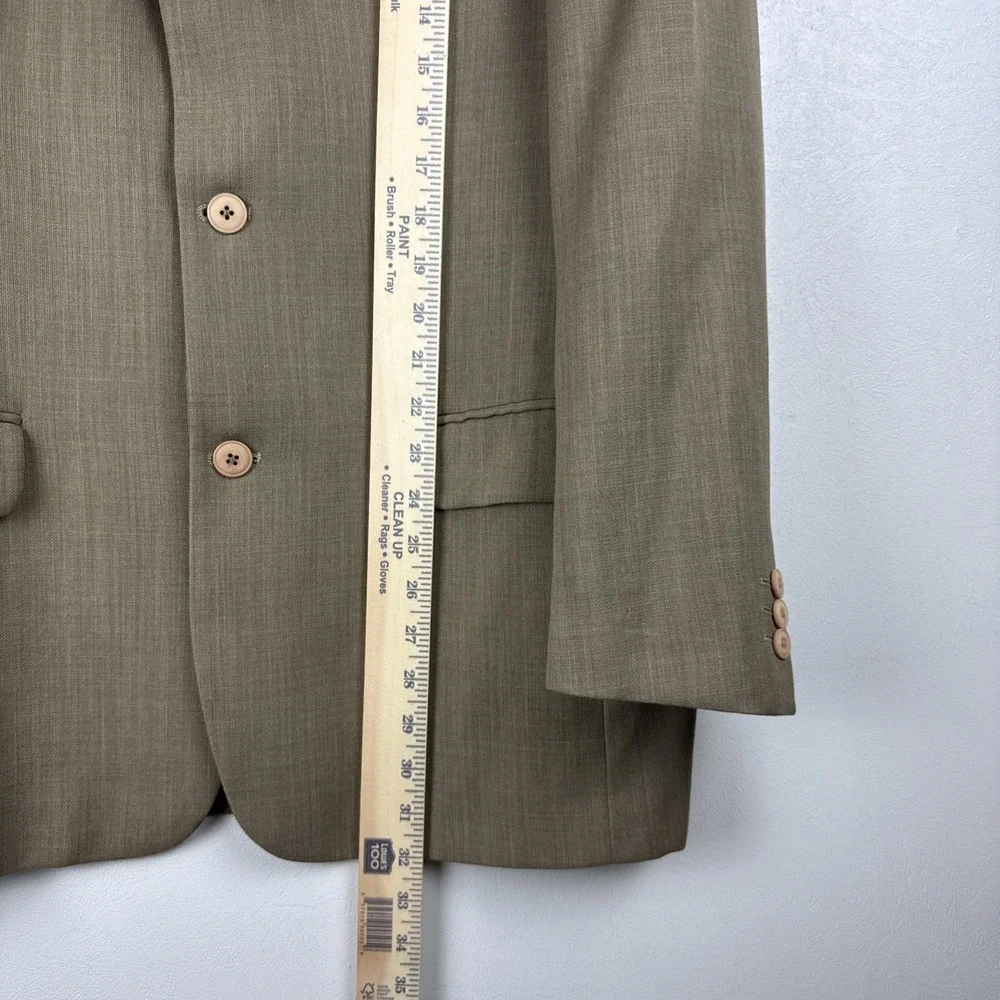 Bachrach Blazer Men's 40R Tan Beige 100%‎ Wool Sports  Made Coat In Italy Jacket
